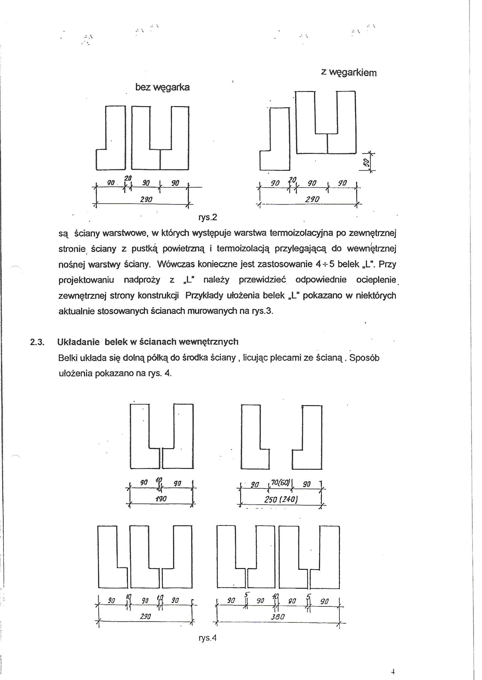 nadproża schemat 2